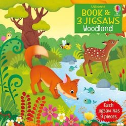 Usborne Book and 3 Jigsaws, Woodland