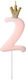 PartyDeco Νο.2 Birthday Candle Number "2" in Pi...
