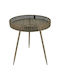 Round Metal Side Table Gold L40.5xW40.5xH49.5cm