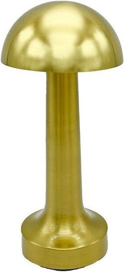 Luma Metall Tischlampe LED mit Gold Schirm und Basis