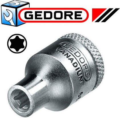 Gedore Καρυδάκι Torx με Καρέ Υποδοχής 1/2" Μέγεθος E24
