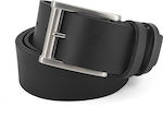 Kouros Men's Leather Wide Belt Black