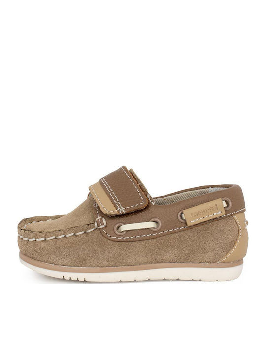 Mayoral Suede Moccasins with Velcro Brown