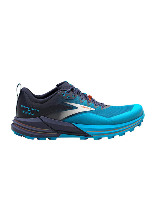 Brooks Cascadia 16 Ανδρικά Αθλητικά Παπούτσια Trail Running Μπλε