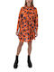 Replay Mini Hemdkleid Kleid Orange