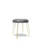 Stool For Living Room Metallic Grey 43x43x45cm