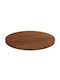 vidaXL Round Table Surface made of Solid Wood Dark Brown 30x30x1.5cm 342965 1pcs