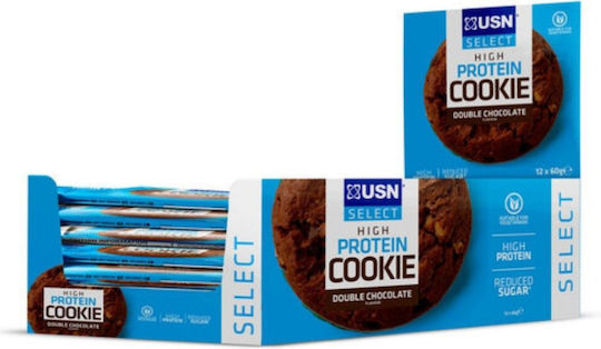 USN Biscuits Protein High With Chips Double Chocolate 12pcs 60gr