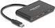DeLock USB-Hub 4 Anschlüsse USB 3.2 mit USB-C Anschluss Grau