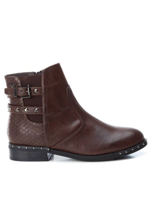 Xti Leather Women's Ankle Boots Brown