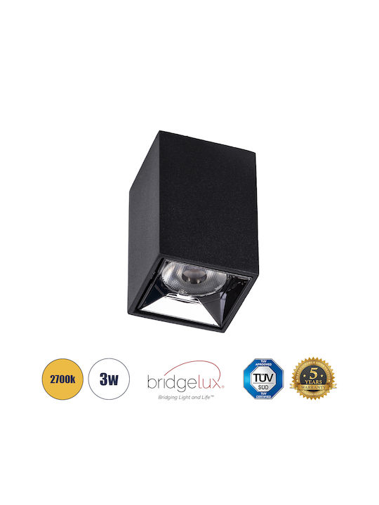 GloboStar Luminar Superior Single LED Warm White Spot in Black Color
