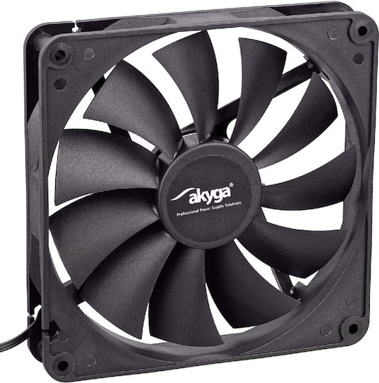 Akyga AW-14A Case Fan 140mm (1000rpm) Χωρίς Led Φωτισμό και Σύνδεση 3-Pin / 4-Pin Molex