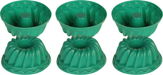 Keskor Backform Törtchen/Muffins Silikon 7x7x3.5cm Green 6cm