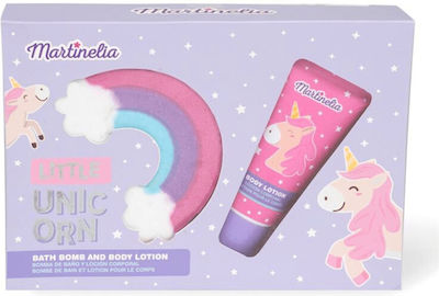 Martinelia Little Unicorn Комплект за грижа Лосион за тяло 60ml и бомба за баня 150g 2бр