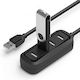 Vention USB 2.0 4 Port Hub with USB-A Connection