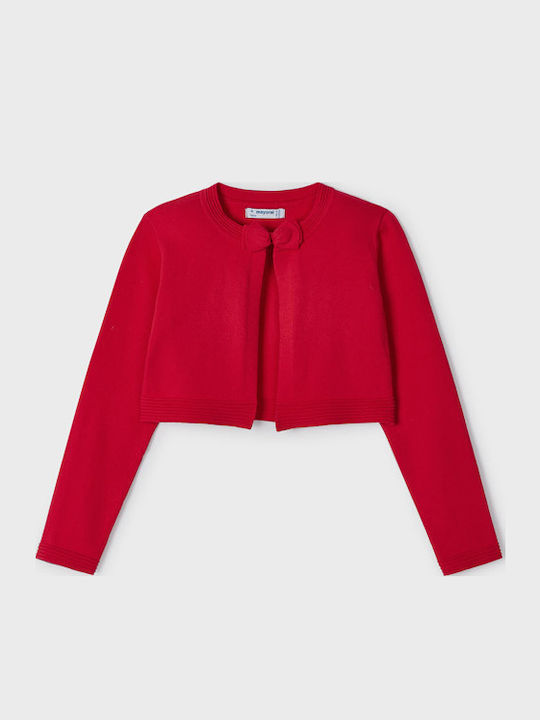 Kinderstrickjacke Baumwolle Rot