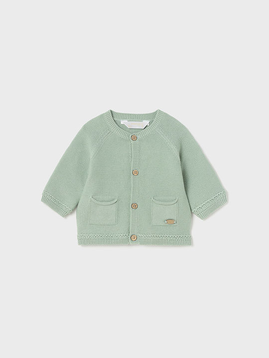 Mayoral Boys Knitted Cardigan with Buttons Green