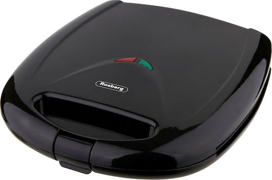 Rosberg R51442Β Τοστιέρα για 2 Τοστ 1200W Μαύρη