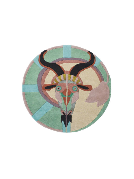 Ted Baker Zodiac Capricorn Ръчно изработено Килим Кръгла Бежов