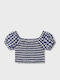 Παιδικό Crop Top Κοντομάνικο Μπλε