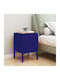 Metallic Bedside Table Ναυτικό Μπλε 35x35x51cm