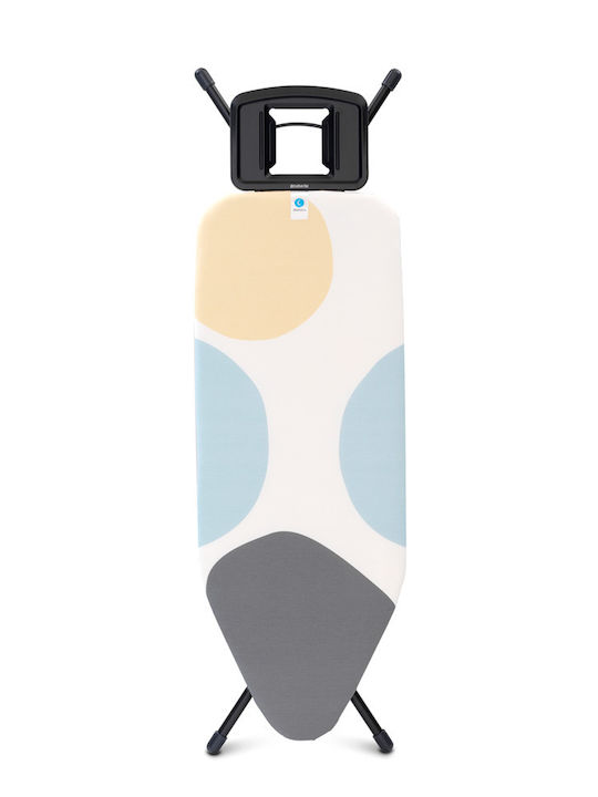Brabantia Spring Bubbles Ironing Board for Steam Iron Foldable 124x45x98cm