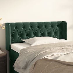 vidaXL Fabric Bed Headboard Dark Green 103x88cm