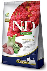 Farmina N&D Quinoa Digestion Adult Mini 2.5kg Trockenfutter ohne Getreide für erwachsene Hunde kleiner Rassen mit Lamm