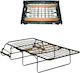 Klappbett Ohne Matratze Einzel Schwarz 152x63x25cm