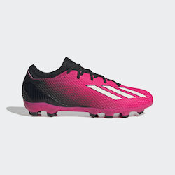 Adidas X Speedportal.3 Low Football Shoes MG with Cleats Team Shock Pink 2 / Zero Metalic / Core Black