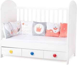 Amek Toys Michele Crib Bumpers Classic Inside Orange 30x30cm