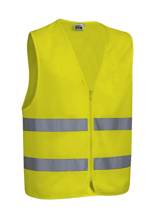 Valento Wagon Men's Safety Vest with Reflective Film Yellow