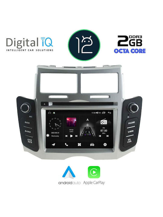 Digital IQ Sistem Audio Auto pentru Toyota Yaris 2006-2011 (Bluetooth/USB/AUX/WiFi/GPS/Apple-Carplay/Partitură) cu Ecran Tactil 7"