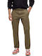 Trousers Chino Elastic in Slim Fit Khaki