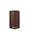 Brabantia NewIcon Κάδος Απορριμμάτων Μεταλλικός Mineral Cosy Brown με Πεντάλ 12lt