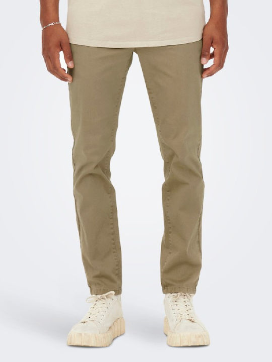 Pantaloni Chino Elastic Beige
