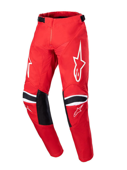 Alpinestars Racer Narin Kids 4 Season Motorcycle Pants Mars Red/White