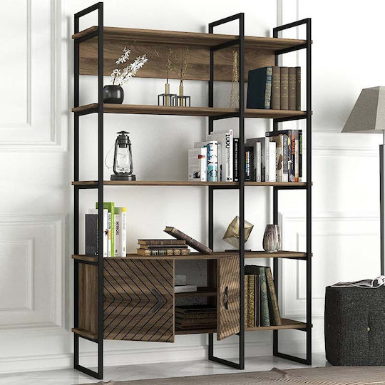 Bookcase Eduardo 120x39x180cm Brown