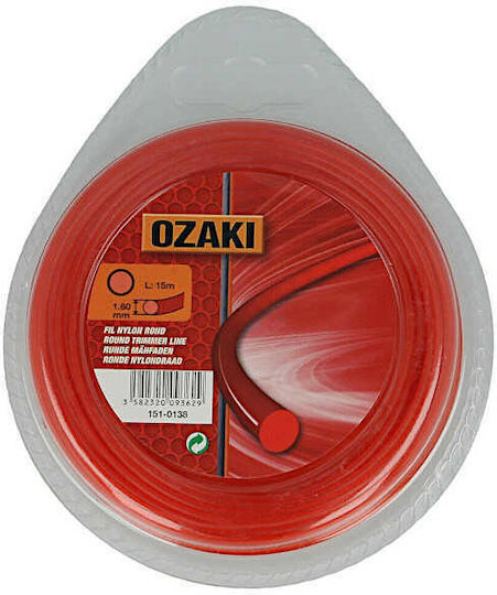 Ozaki MEG1510138 Μεσινέζα Στρογγυλή Μήκους 15m και Πάχους 1.6mm