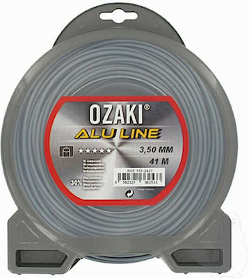 Ozaki MEG1512427 Linie pentru tăierea ierbii Aluminiu Rotundă De lungime 41m și de grosime 3.5mm