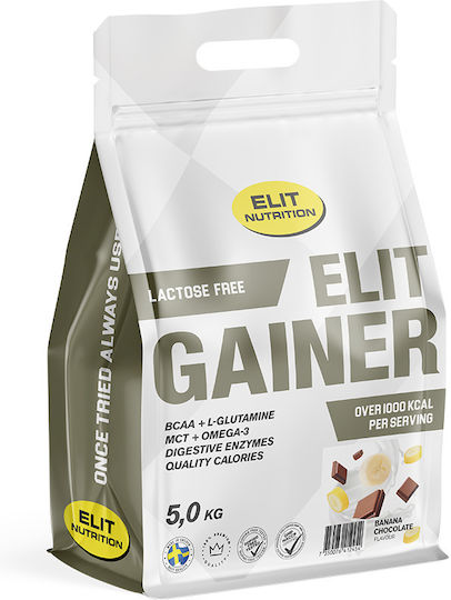Elit Nutrition Gainer Без Лактоза с Вкус Шоколадов банан 5kg