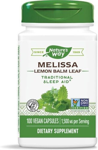 Nature's Way Melissa Lemon Balm Leaf 500мг 100 вегетариански капсули