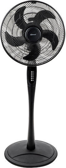 Diplomat DX-555RC Ανεμιστήρας Ορθοστάτης 55W Διαμέτρου 72cm Μαύρος