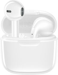 XO X23 TWS Earbud Bluetooth Handsfree Ακουστικά με Θήκη Φόρτισης Λευκά