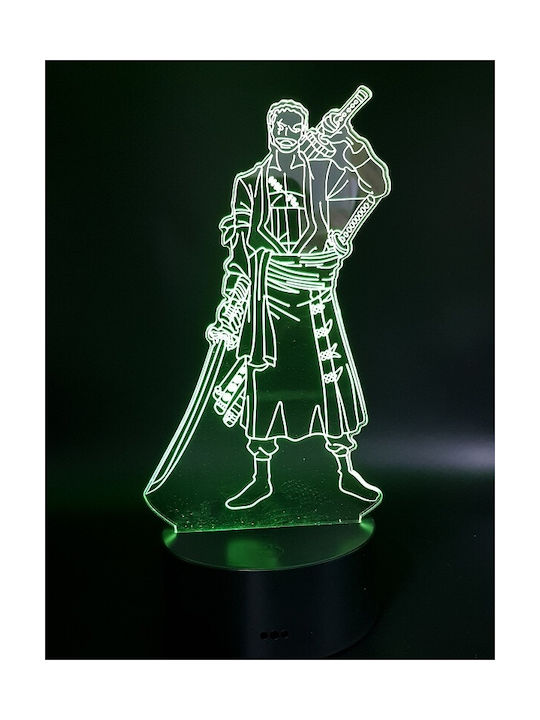 One Piece - Zoro Dekorative Lampe 3D-Illusion LED Transparent