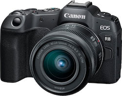 Canon Mirrorless Φωτογραφική Μηχανή EOS R8 Full Frame Kit (RF 24-50mm F4.5-6.3 IS STM) Black