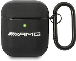 Mercedes-Benz AMA2SLWK Case Leather with Hook in Black color for Apple AirPods 1 / AirPods 2