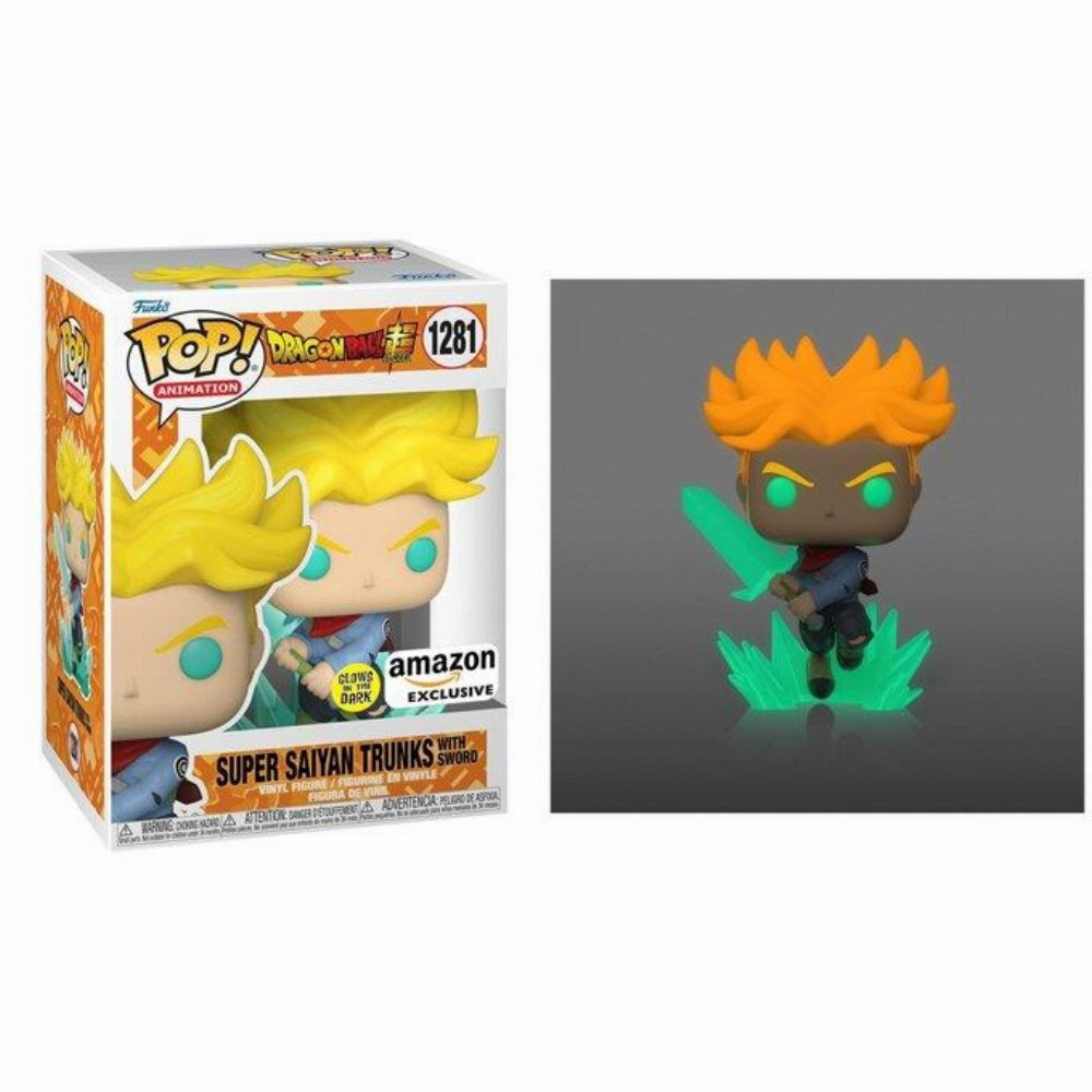 Funko Pop! Animation Super Saiyan Trunks With Sword 1281 Glows in the