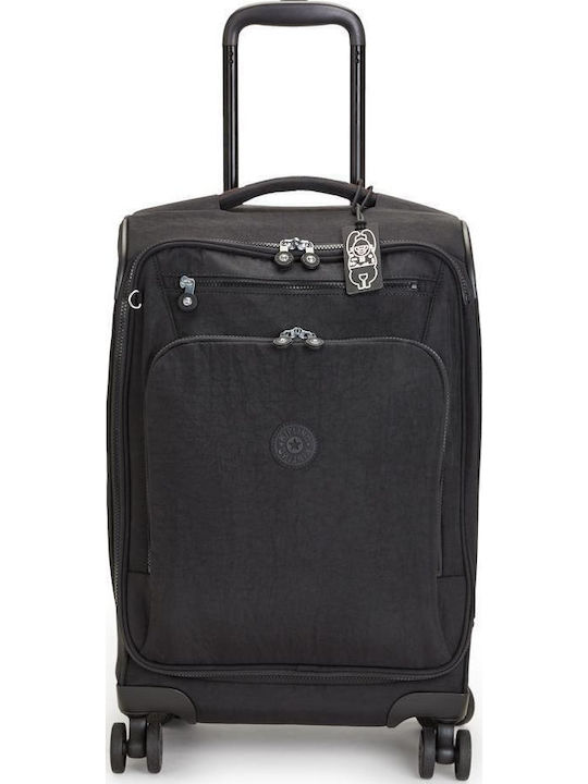 Kipling New Youri Spin Valiză De Călătorie Cabină Din Material Textil Neagră Cu 4 Roți Înălțime 36 Cm
