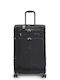Kipling New Youri Medium Fabric Black Suitcase With 4 Wheels Height 68cm